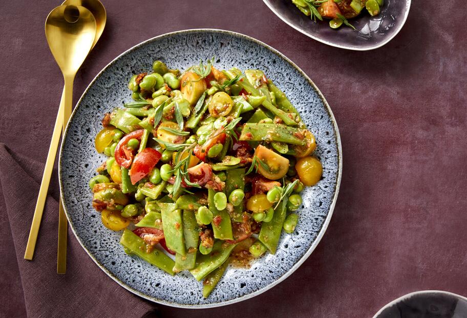 Bohnensalat mit Tomatendressing