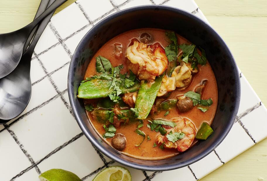 Einfaches Garnelencurry
