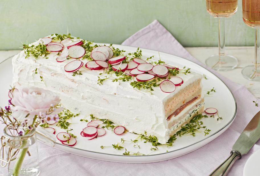 Herzhafter Sandwich-Frischkäse-Kuchen