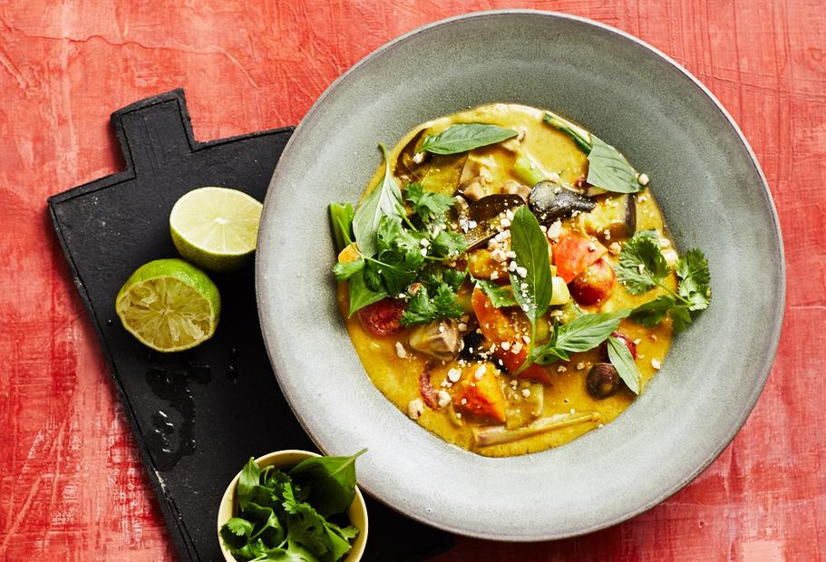 Grünes Gemüsecurry