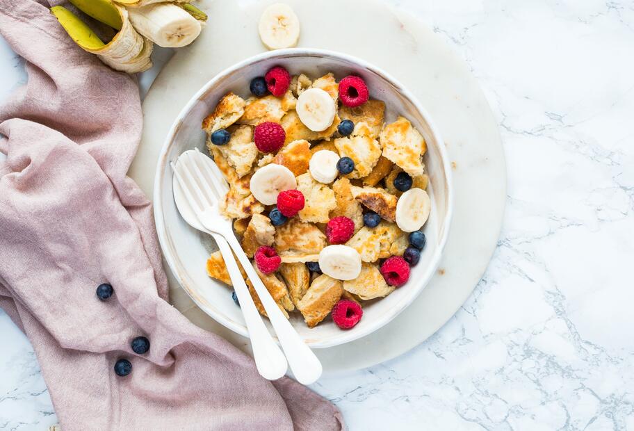 Luftiger Kaiserschmarren ohne Zucker