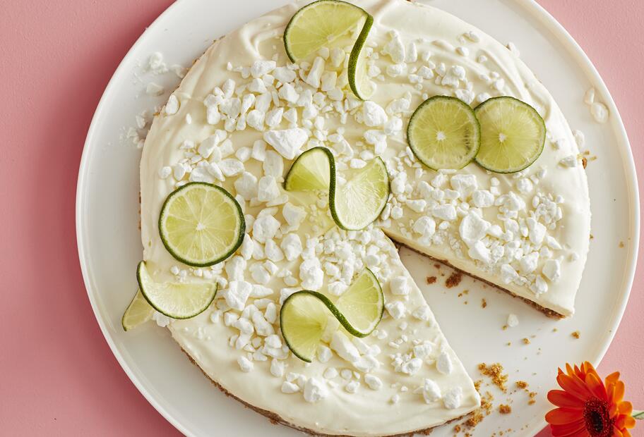 Limetten-Frischkäse-Torte