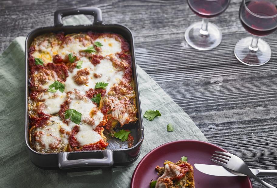 Sizilianischer Nudelschnecken-Auflauf