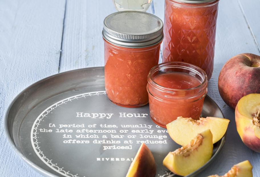 Bellini-Konfitüre mit Pfirsich und Prosecco