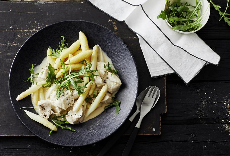 Spargel-Schupfnudeln