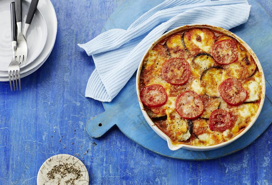 Auberginen-Auflauf mit Tomaten-Sugo