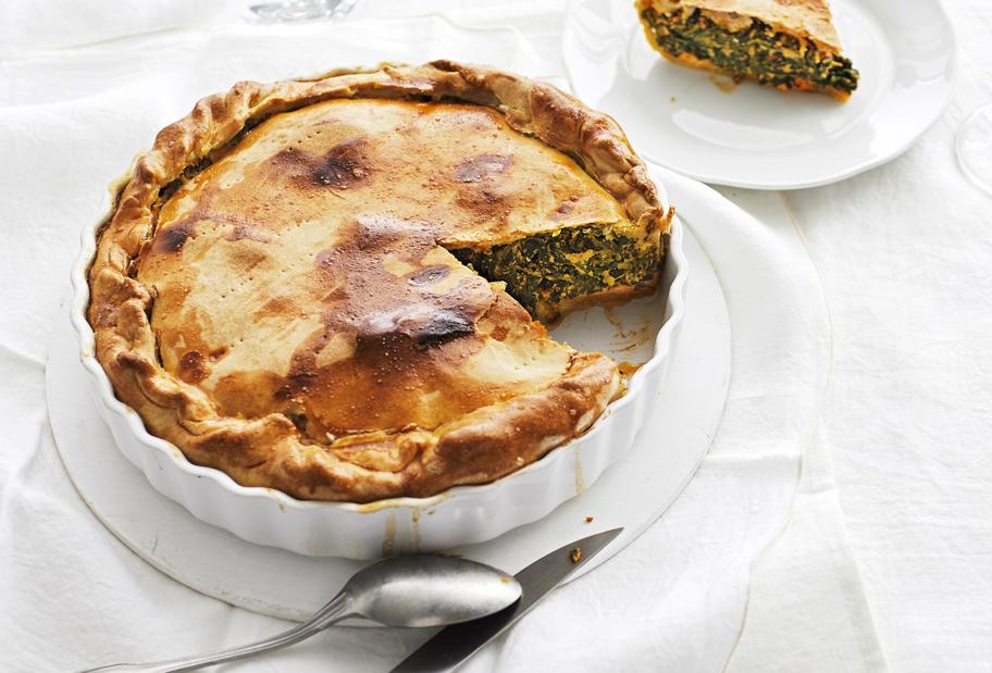 Vegetarischer Spinat-Pie mit Ricotta