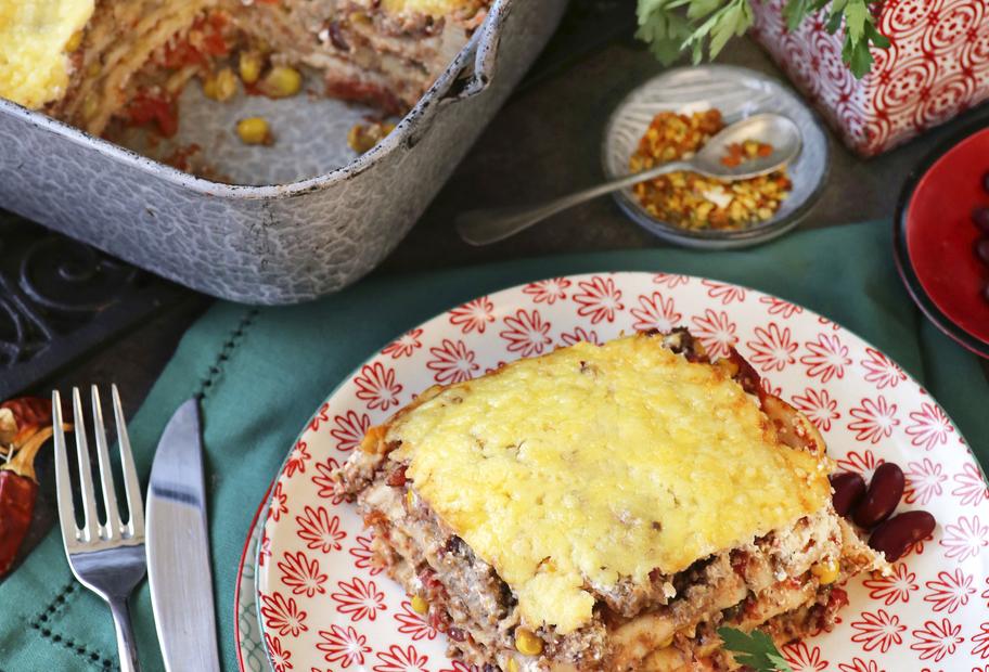 Mexikanische Tortilla-Lasagne