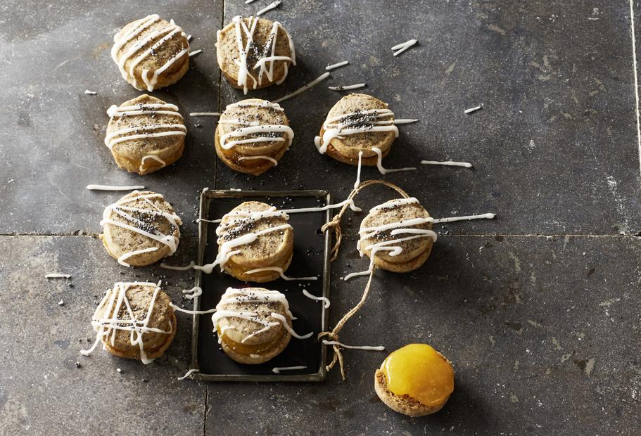 Mohn-Zitronen-Kekse mit Lemoncurd