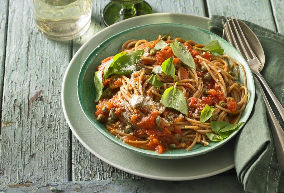 Tomaten-Kapern-Pasta
