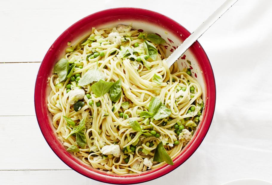 Hähnchen-Zucchini-Pasta mit Schmand