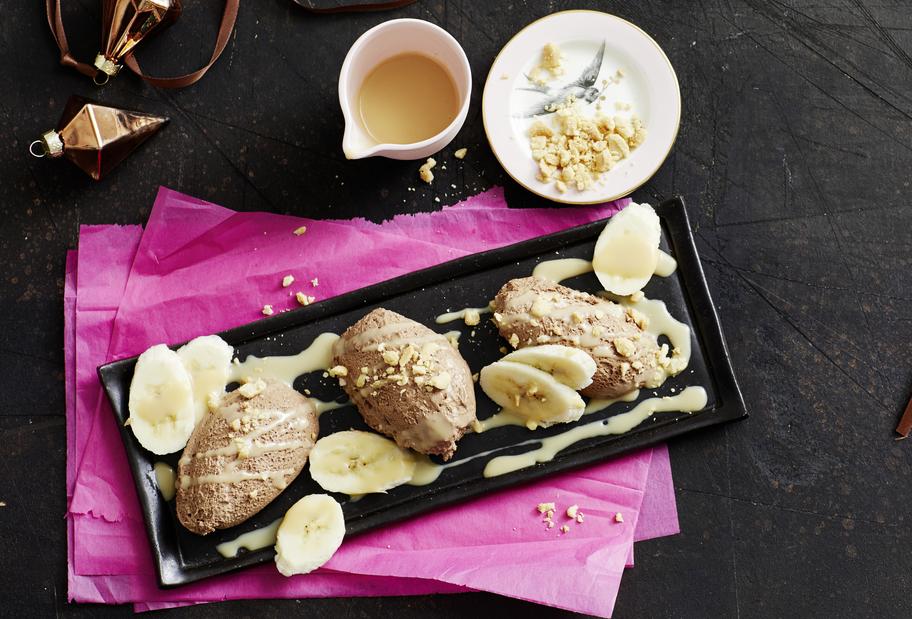 Mousse au chocolat mit Banane