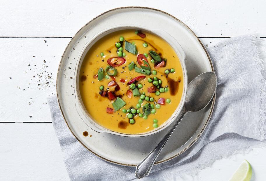 Kartoffel-Kokos-Pot mit Erbsen