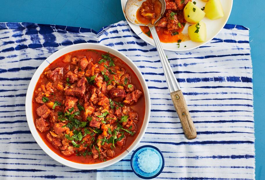 Deftiges Kassler-Gulasch