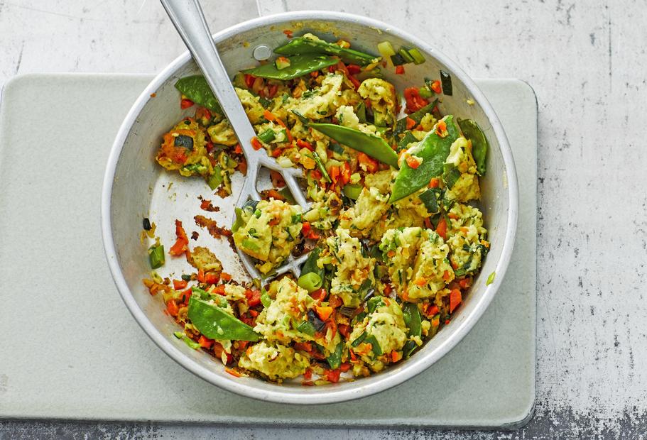 Gemüse-Schmarren mit Zucchini und Karotten