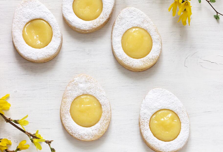 Lemon-Curd-Mürbeplätzchen