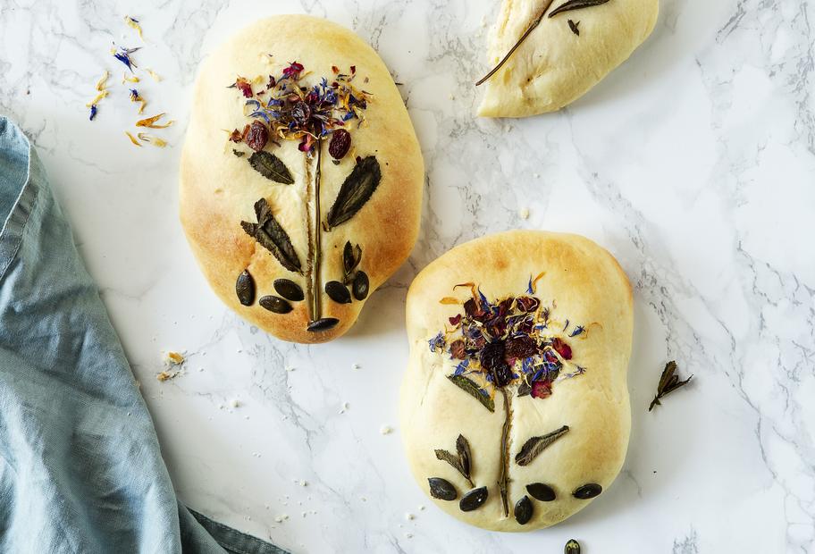 Süßer Focaccia Garden
