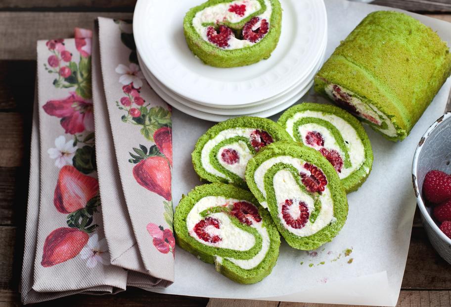 „Grüner Garten“-Rolle mit Himbeeren