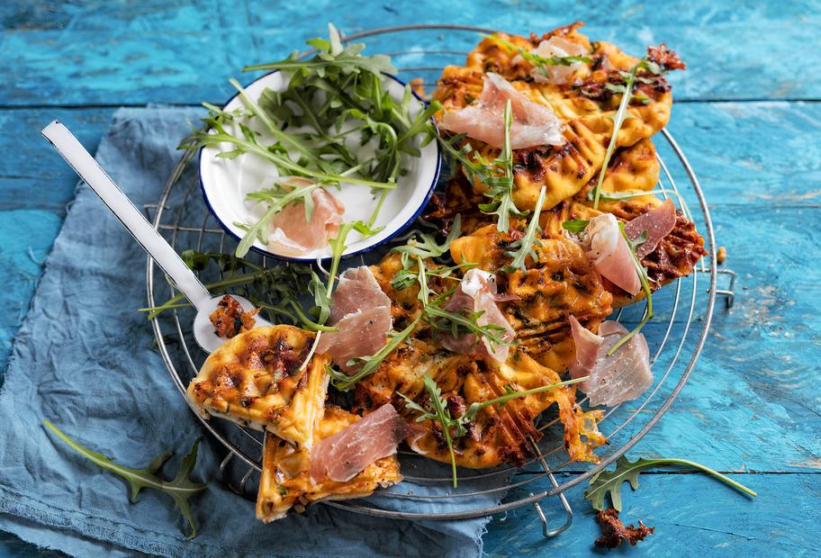 Schnelle Pizzawaffeln