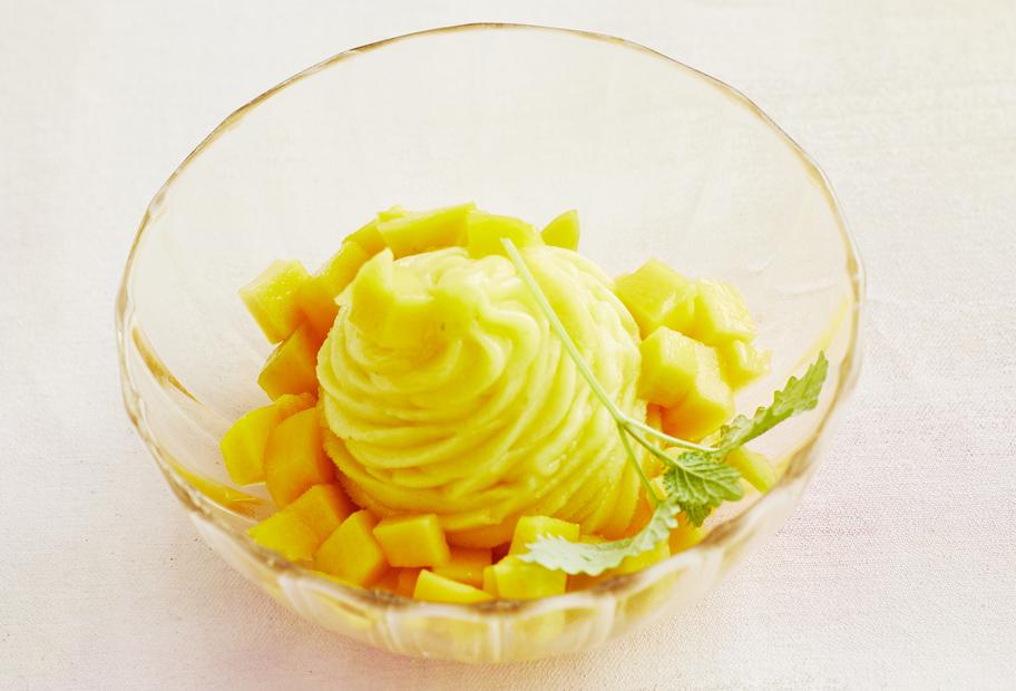 Cremiges Mango-Sorbet