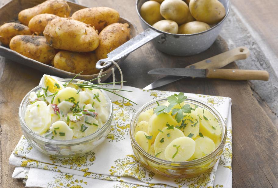 Schwäbischer Kartoffelsalat mit Essig und Öl