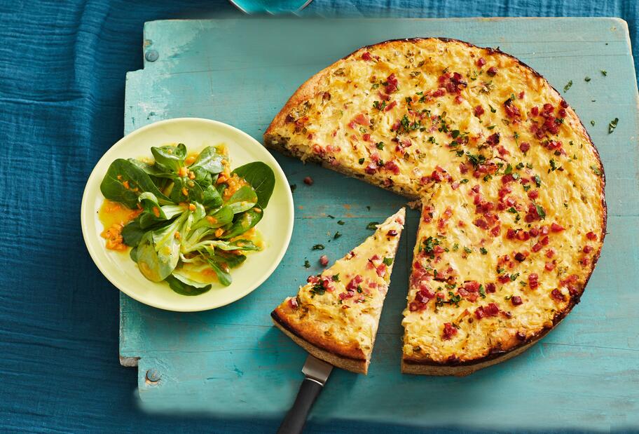 Der leckerste Zwiebelkuchen mit Hefeteig