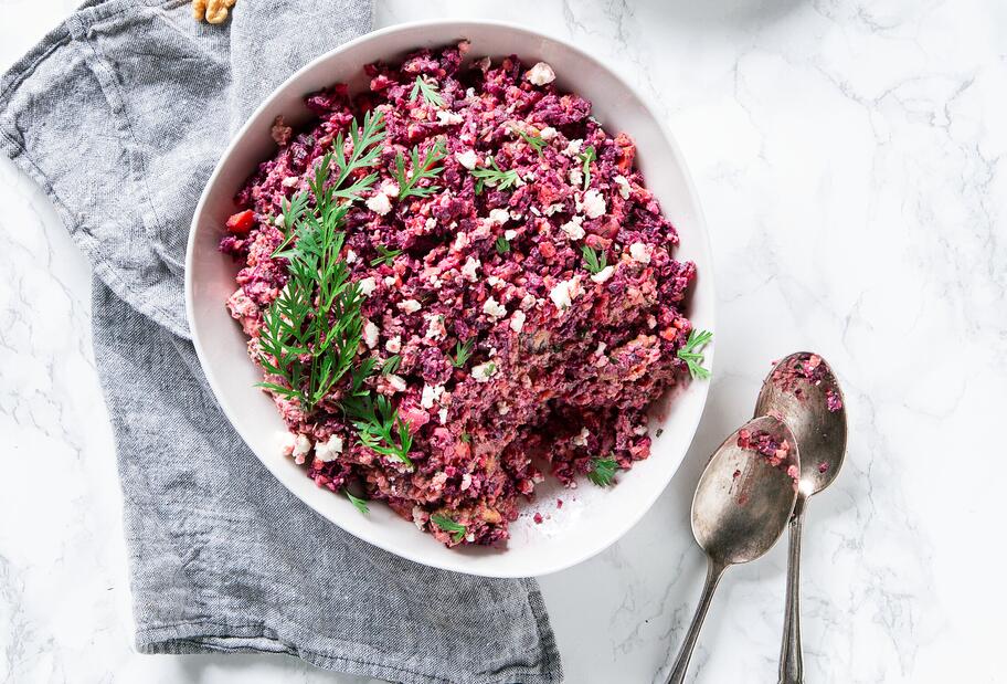 Herbstsalat mit Feta