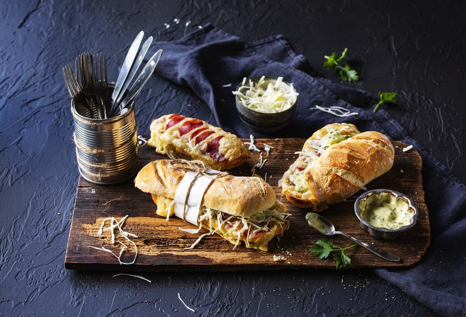 Salami-Käse-Croque mit Remoulade