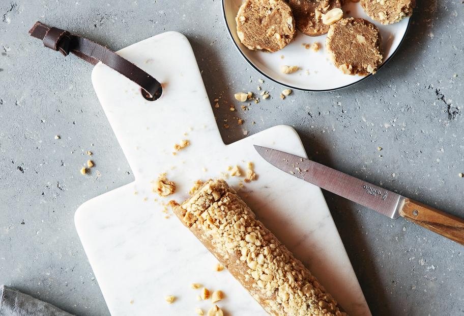 Erdnussbutter-Cookies von der Rolle