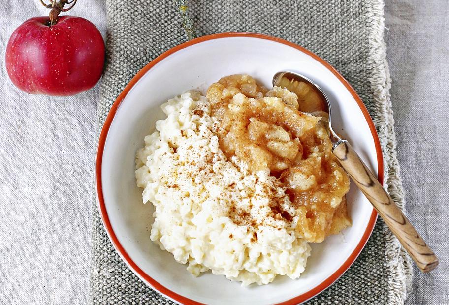 Milchreis mit Apfel-Birnen-Kompott
