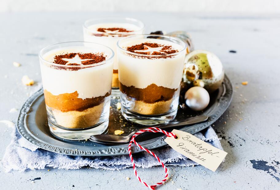 Bratapfel-Tiramisu im Glas
