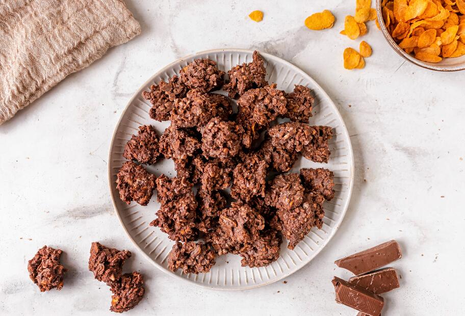 Schoko-Crossies mit zwei Sorten Schokolade