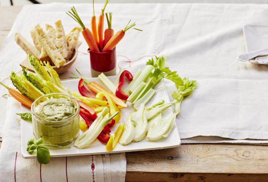 Gemüse mit Basilikum-Bagna-fredda