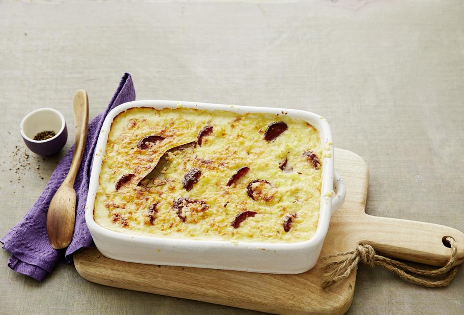 Kartoffelauflauf mit Cabanossi