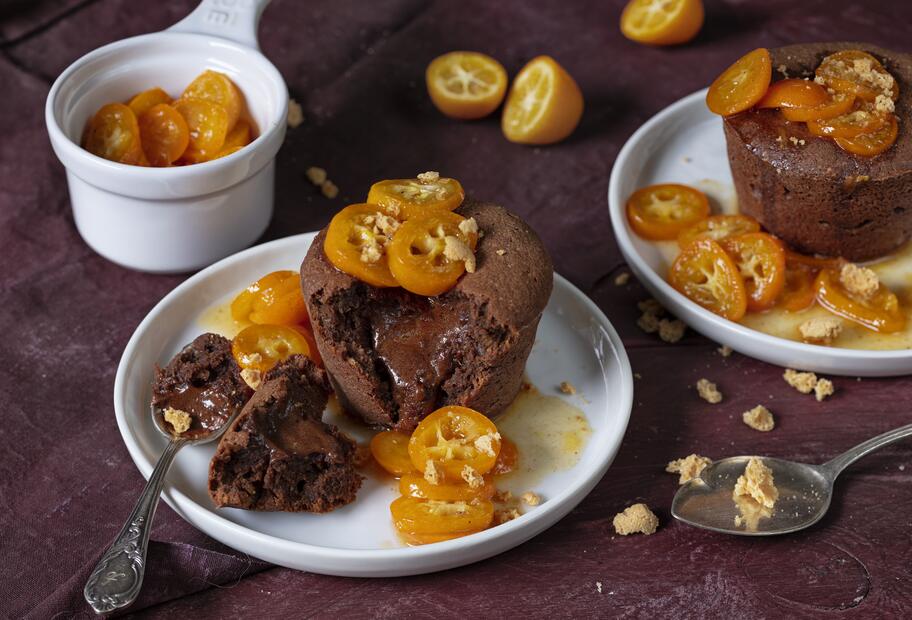 Lava-Cakes mit Kumquats