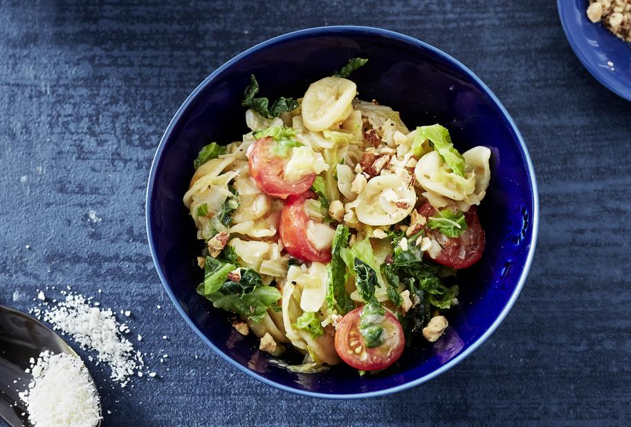 Wirsing-Tomaten-Pasta