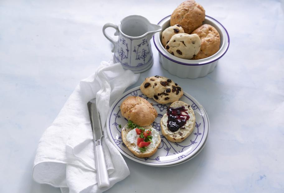 Quarkbrötchen, herzhaft und süß
