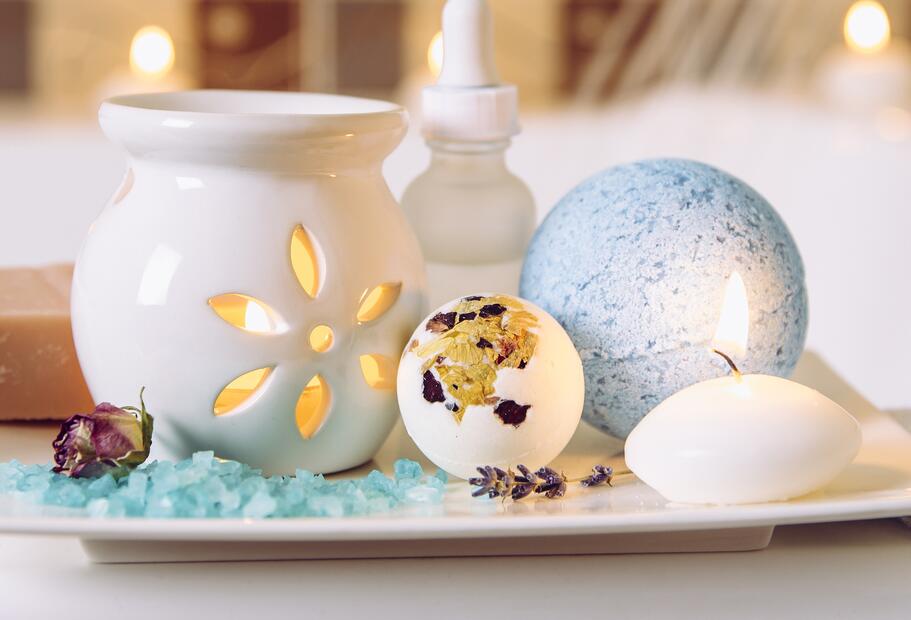 Sprudelnde Badekugeln