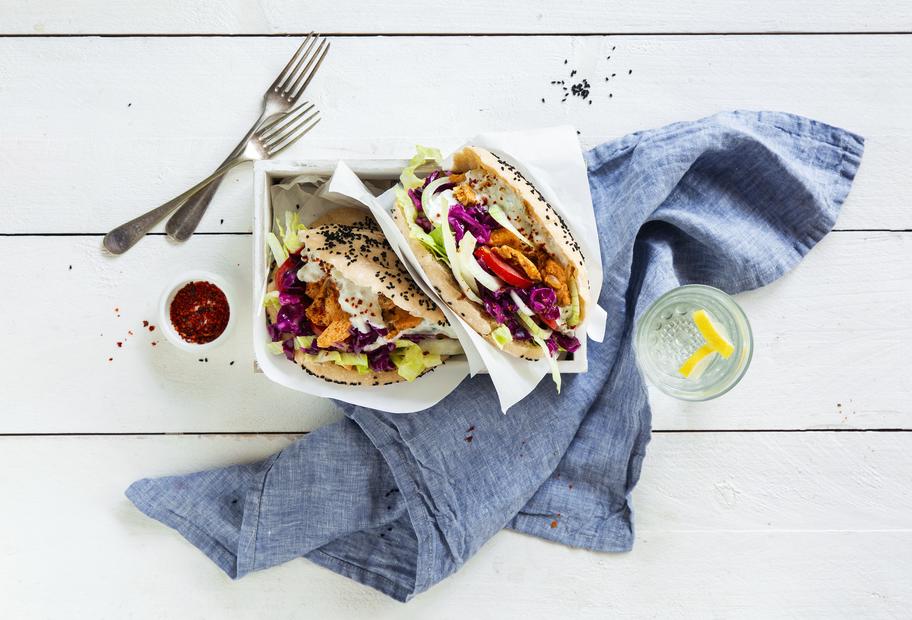 Dinkel-Döner mit Joghurtsoße