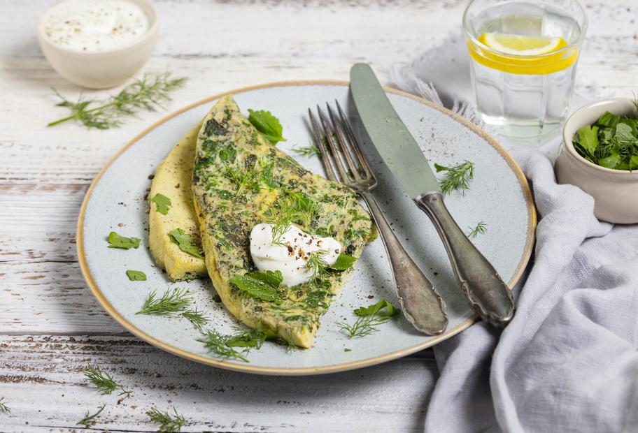 Fluffiges Kräuter-Omelett