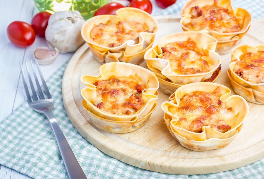 Mini-Lasagne aus der Muffinform
