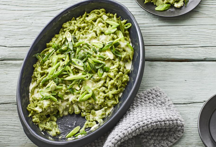 Bärlauch-Kartoffel-Käsespätzle