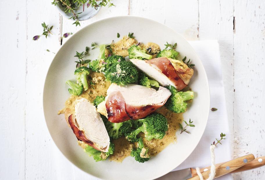 Hähnchen im Schinkenmantel mit Mascarponefüllung