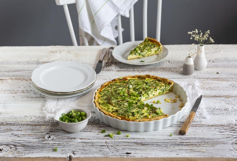Grüne Frühlingsquiche mit Spargel für den Thermomix®