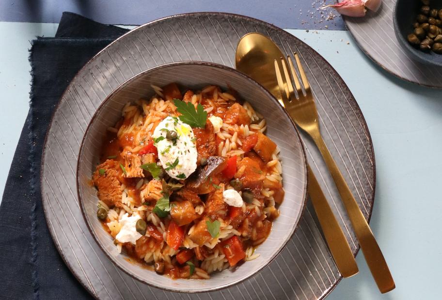 Risoni-Risotto mit Hähnchen