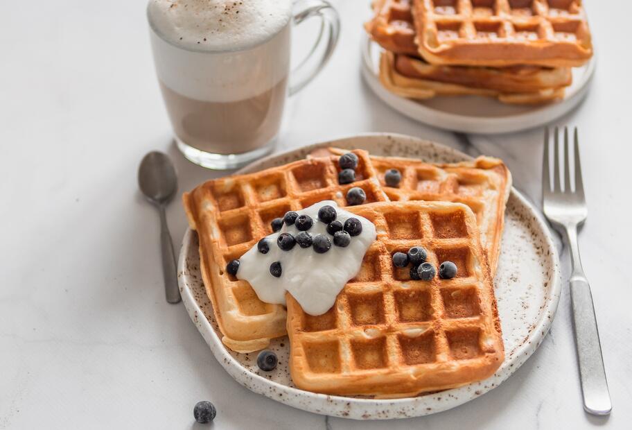 Waffeln mit Quark