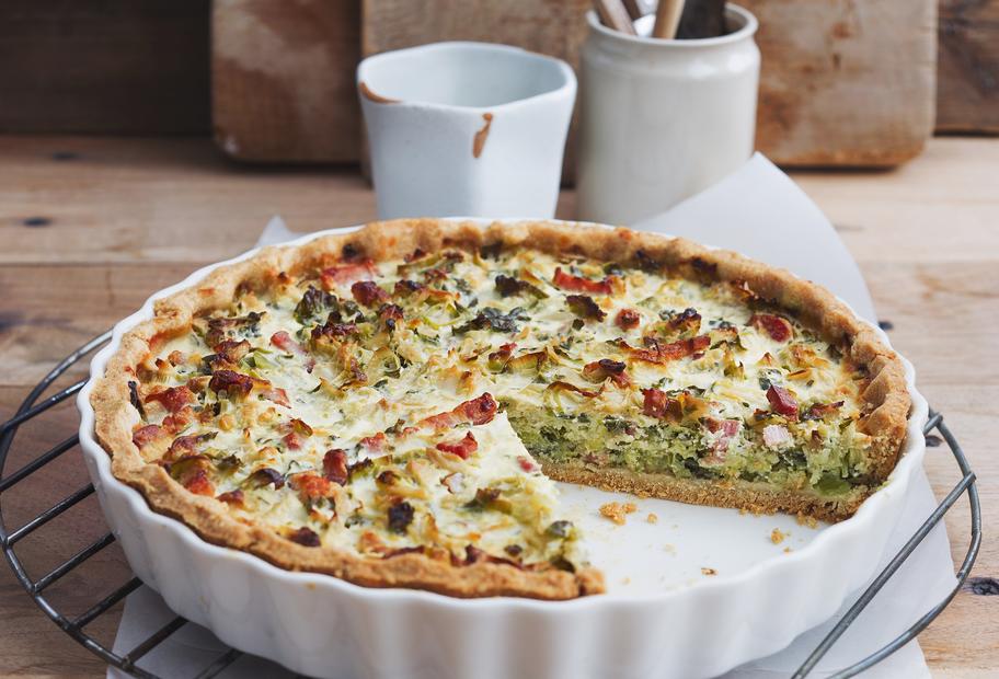 Wirsing-Vollkornquiche mit Schinken