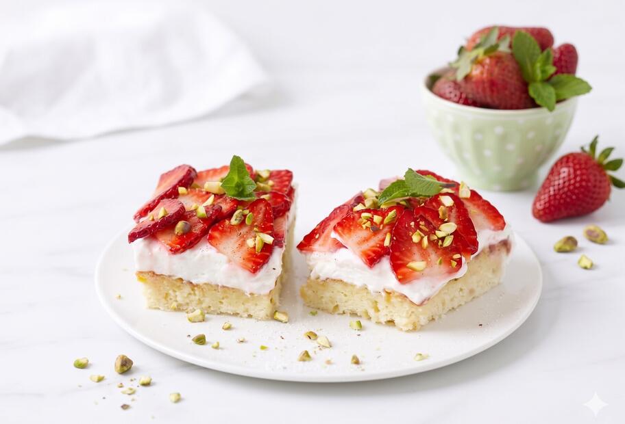 Erdbeerkuchen vom Blech