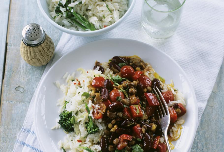 Gemüse-Chili mit Reis