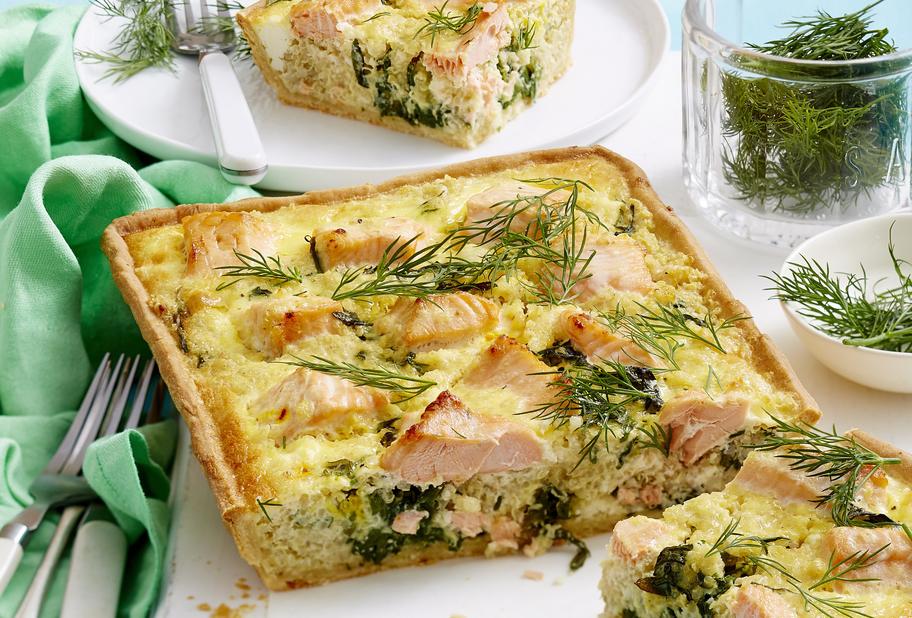 Lachs-Ricotta-Quiche mit Quinoa